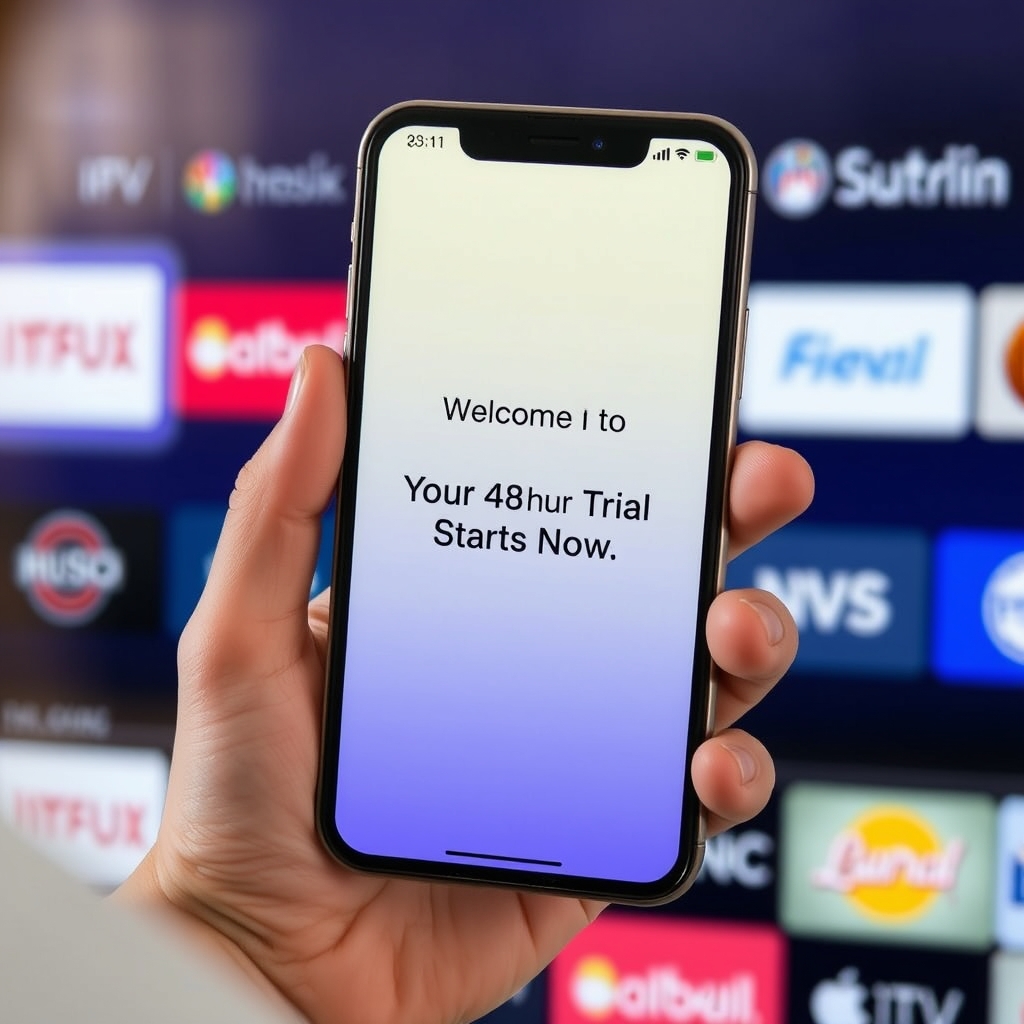 24 hour IPTV trial link activation on smartphone