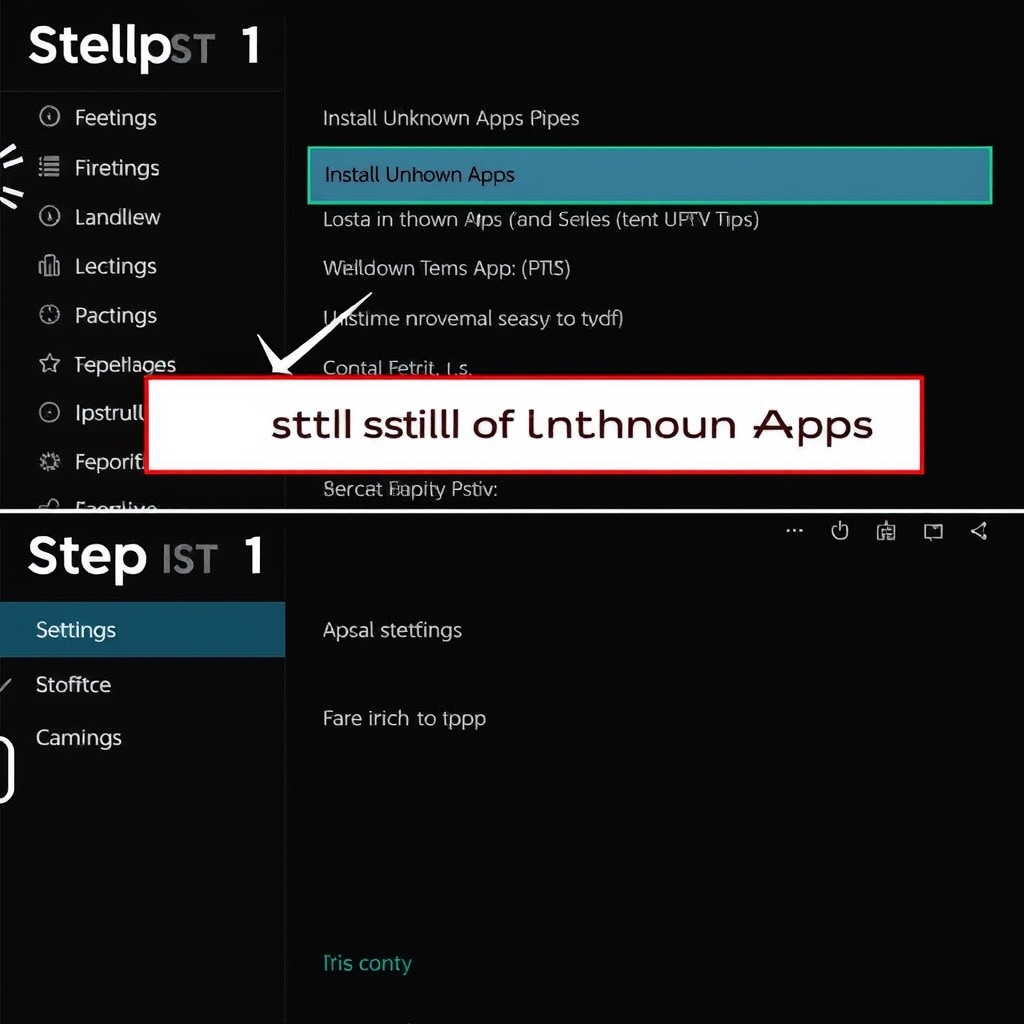 Firestick IPTV trial setup guide showing installation steps