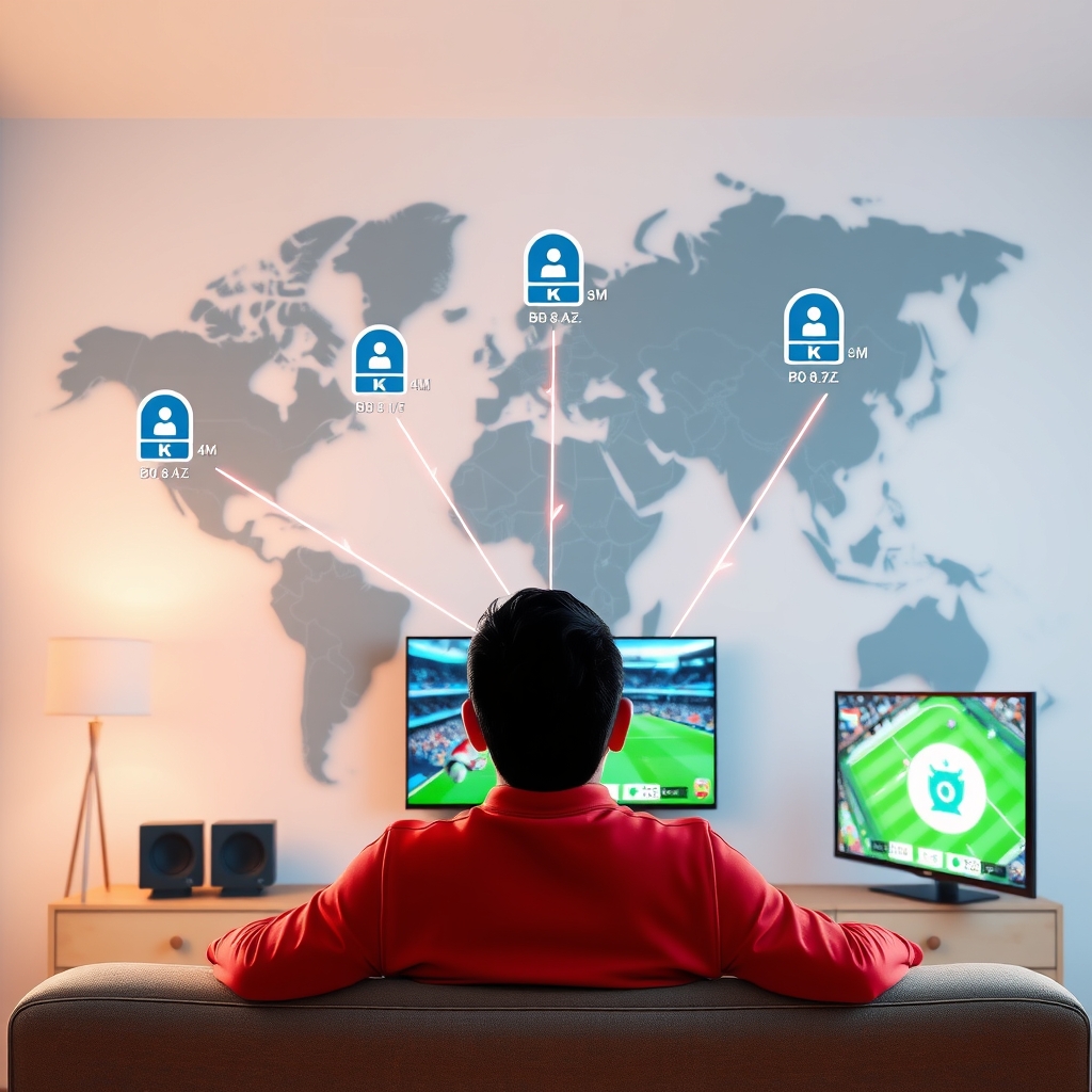 Global network of fastest IPTV servers delivering buffer-free 4K streaming to a user