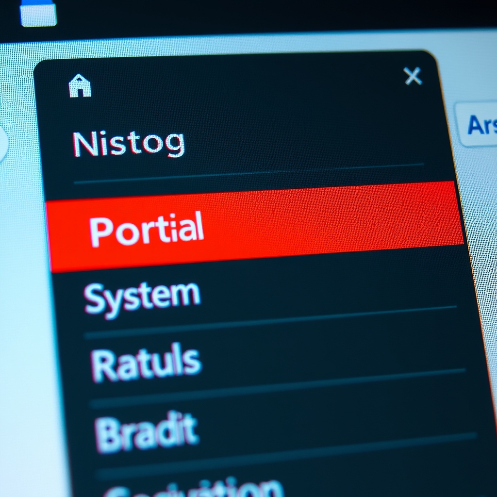 Mag Box portal configuration menu for IPTV setup