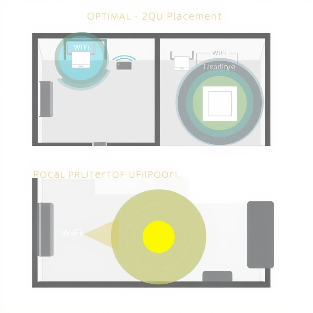 Diagram for optimizing router placement to increase IPTV streaming speed