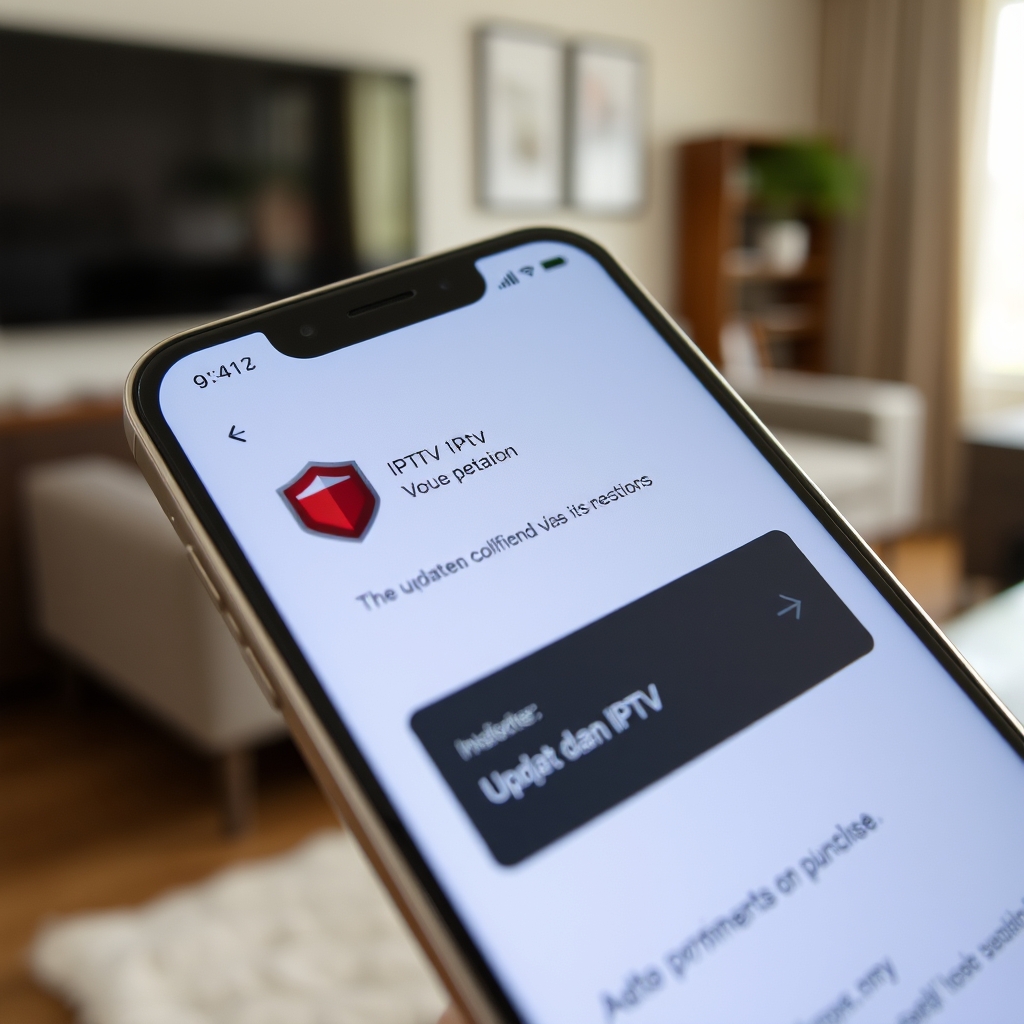 Updating IPTV app for data protection while streaming