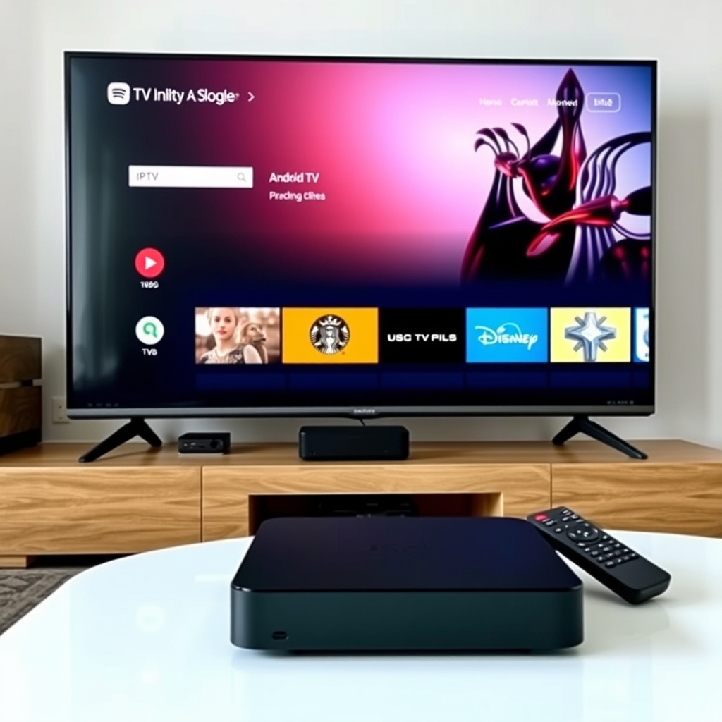 IPTV on Android Box setup in living room