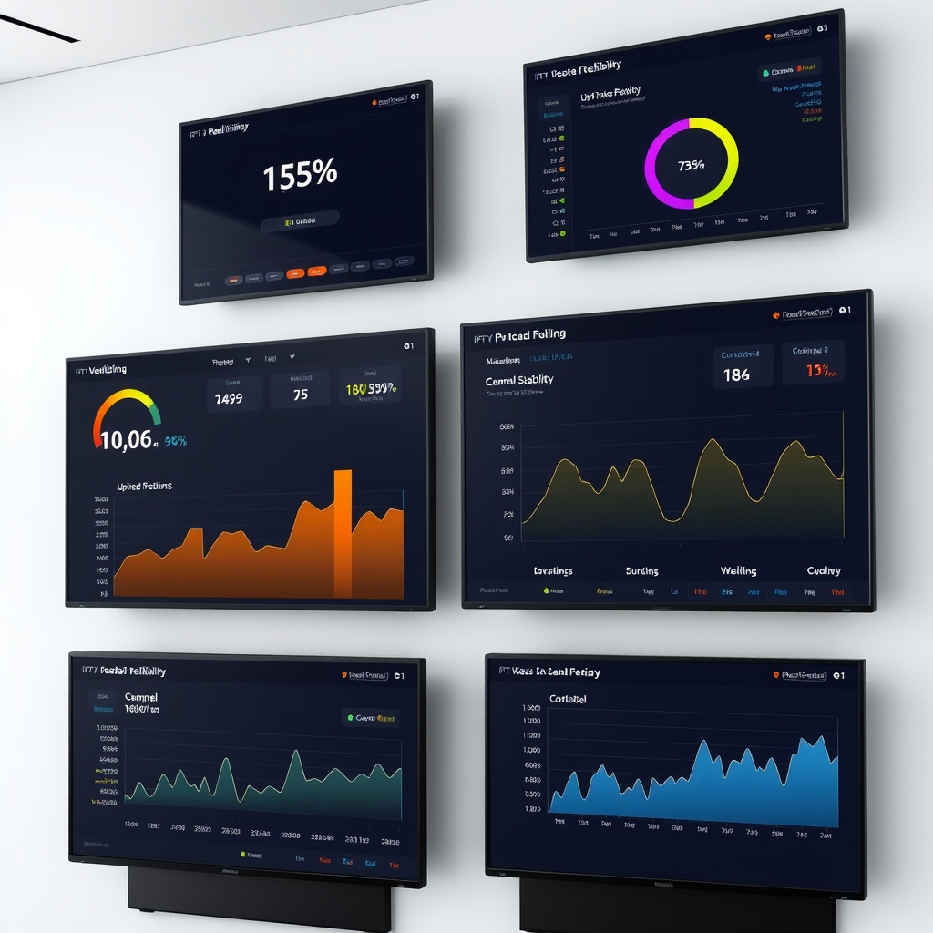 IPTV service reliability test results dashboard showing performance metrics