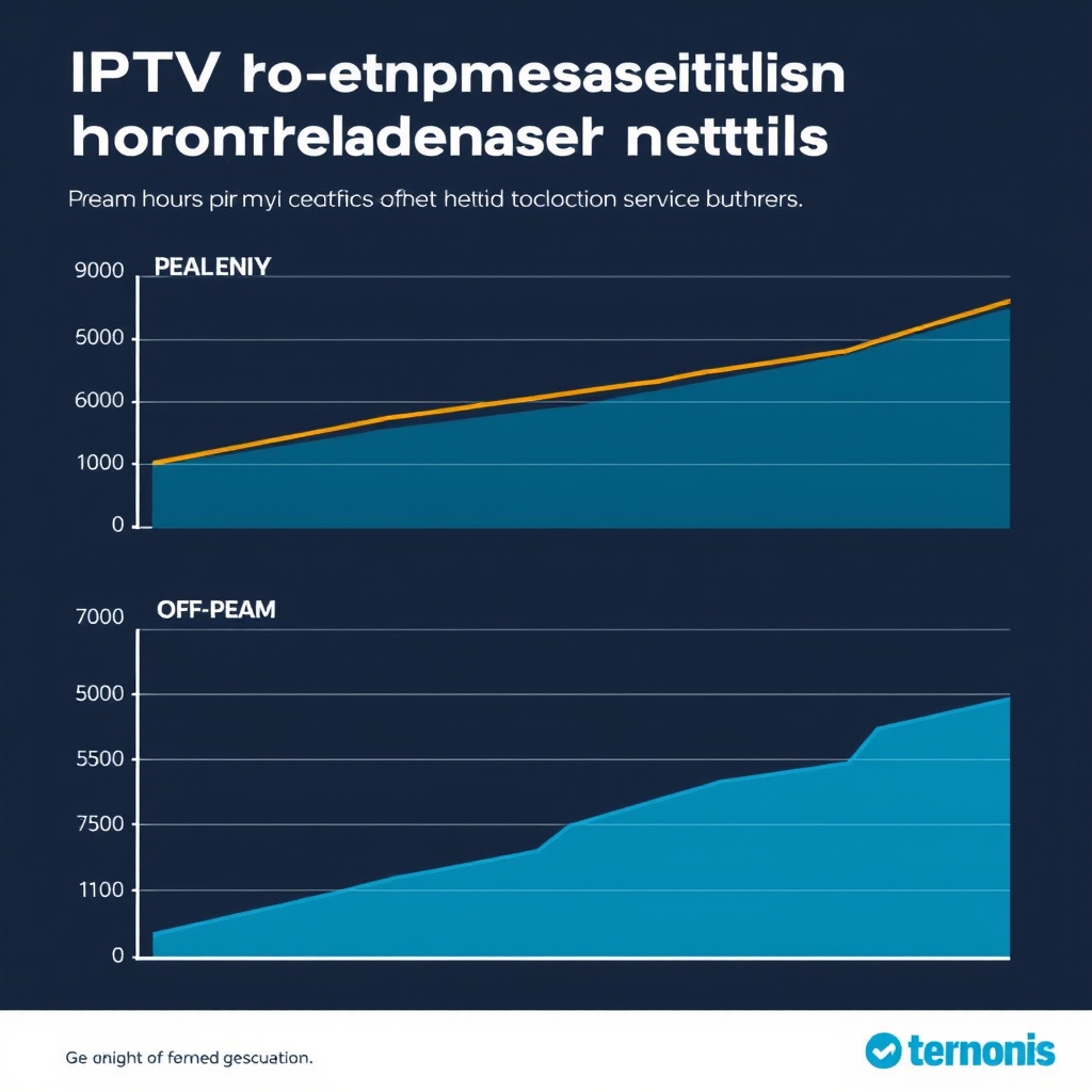 IPTV service reliability test results showing peak time performance comparison