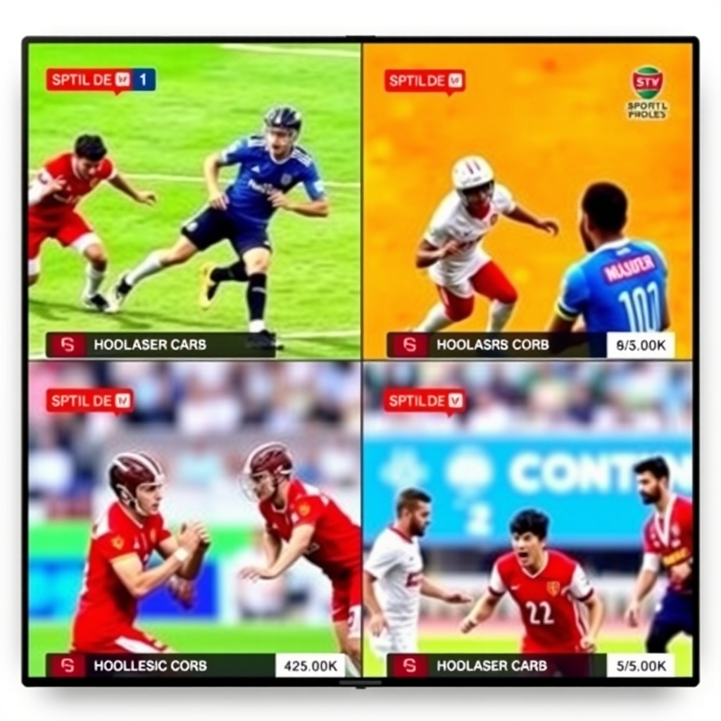 IPTV Smarters Pro multi-screen feature showing multiple live channels