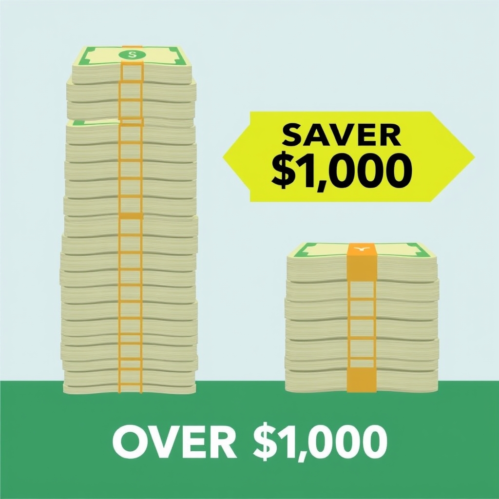 IPTV vs cable TV cost comparison infographic showing dramatic yearly savings