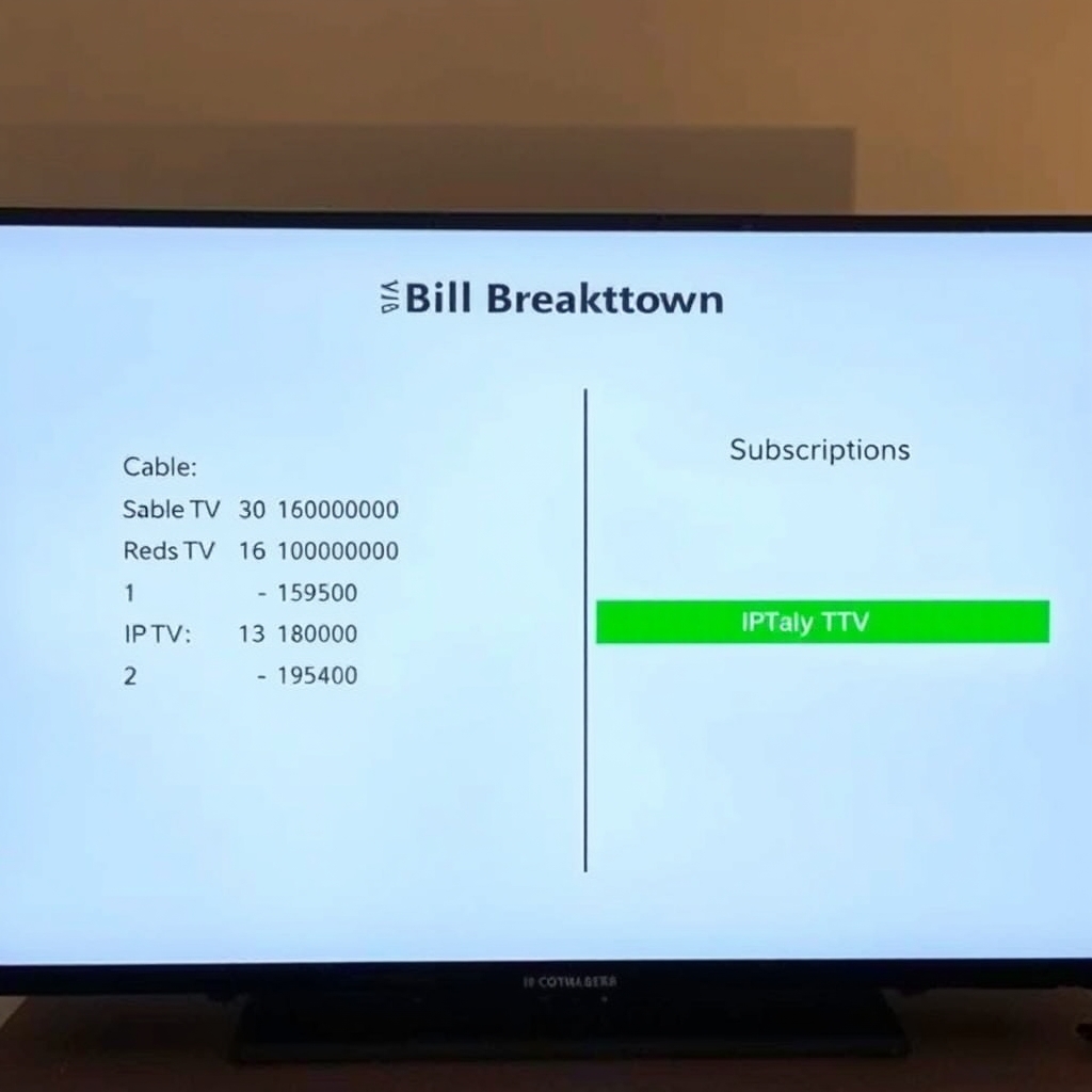 IPTV vs cable monthly bill breakdown comparison table