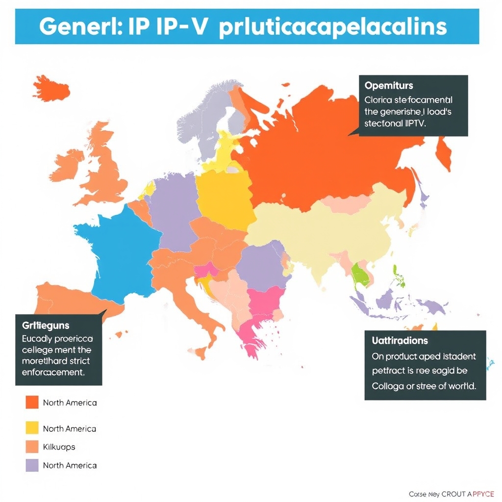 World map showing IPTV legality approaches by region