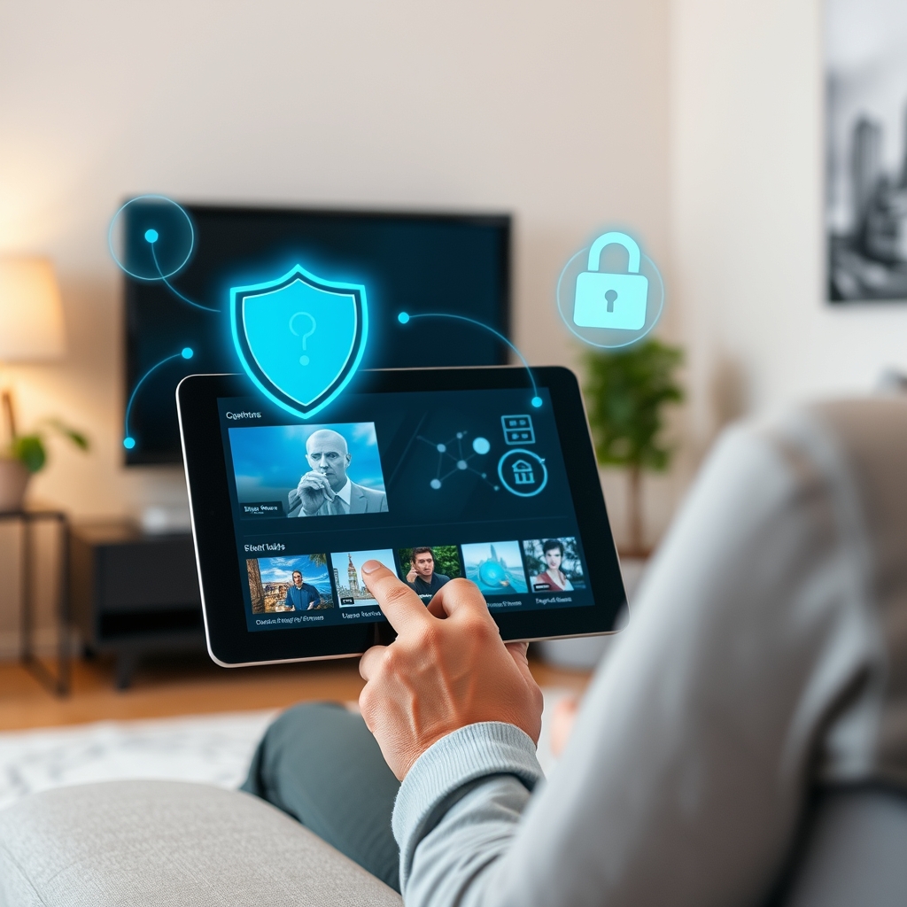Safety tips for streaming online with security protection visualization