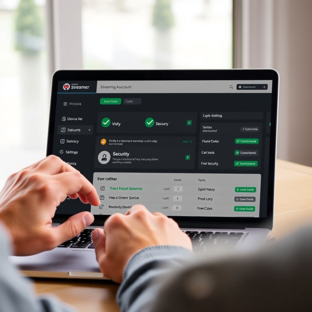 Monitoring streaming accounts for security as part of online streaming safety tips