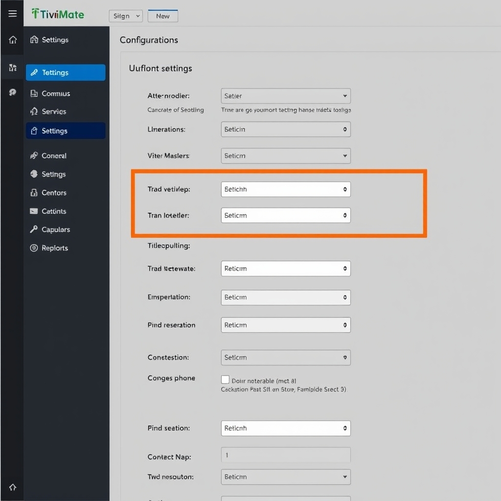 TiviMate basic configuration settings for IPTV setup