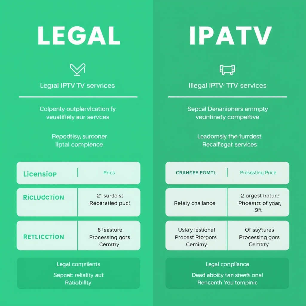 Legal vs illegal IPTV services under copyright laws for streaming